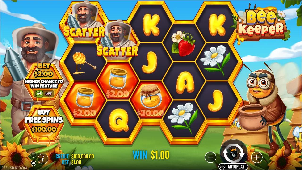 Bee Keeper slot gameplay screenshot
