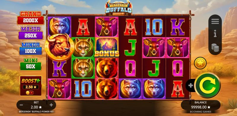 Berserkin' Buffalo Power Hit gameplay screenshot