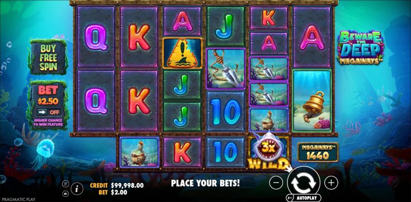 Beware The Deep Megaways gameplay screenshot