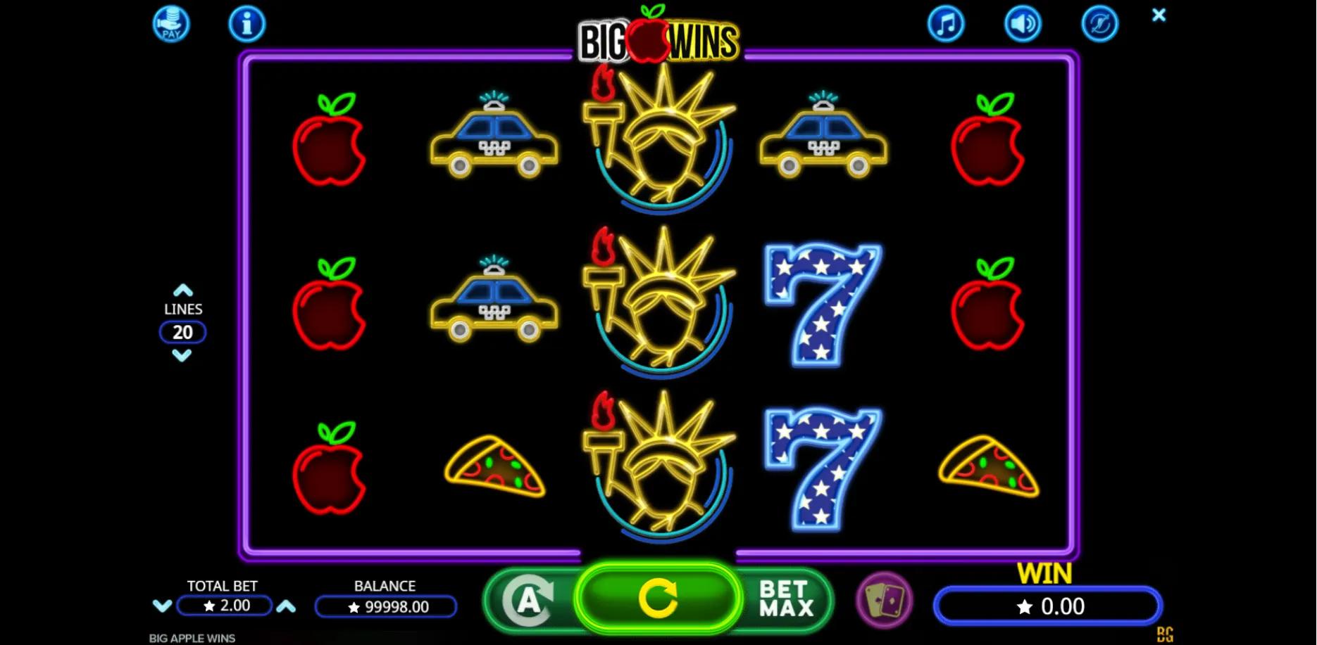 Big Apple Wins slot gameplay screenshot