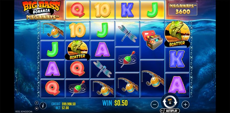 Big Bass Bonanza Megaways gameplay screenshot