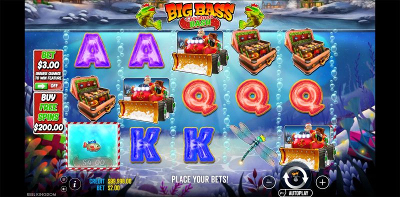 Big Bass Christmas Bash gameplay screenshot