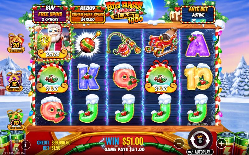 Big Bass Christmas Blast 1000 gameplay screenshot
