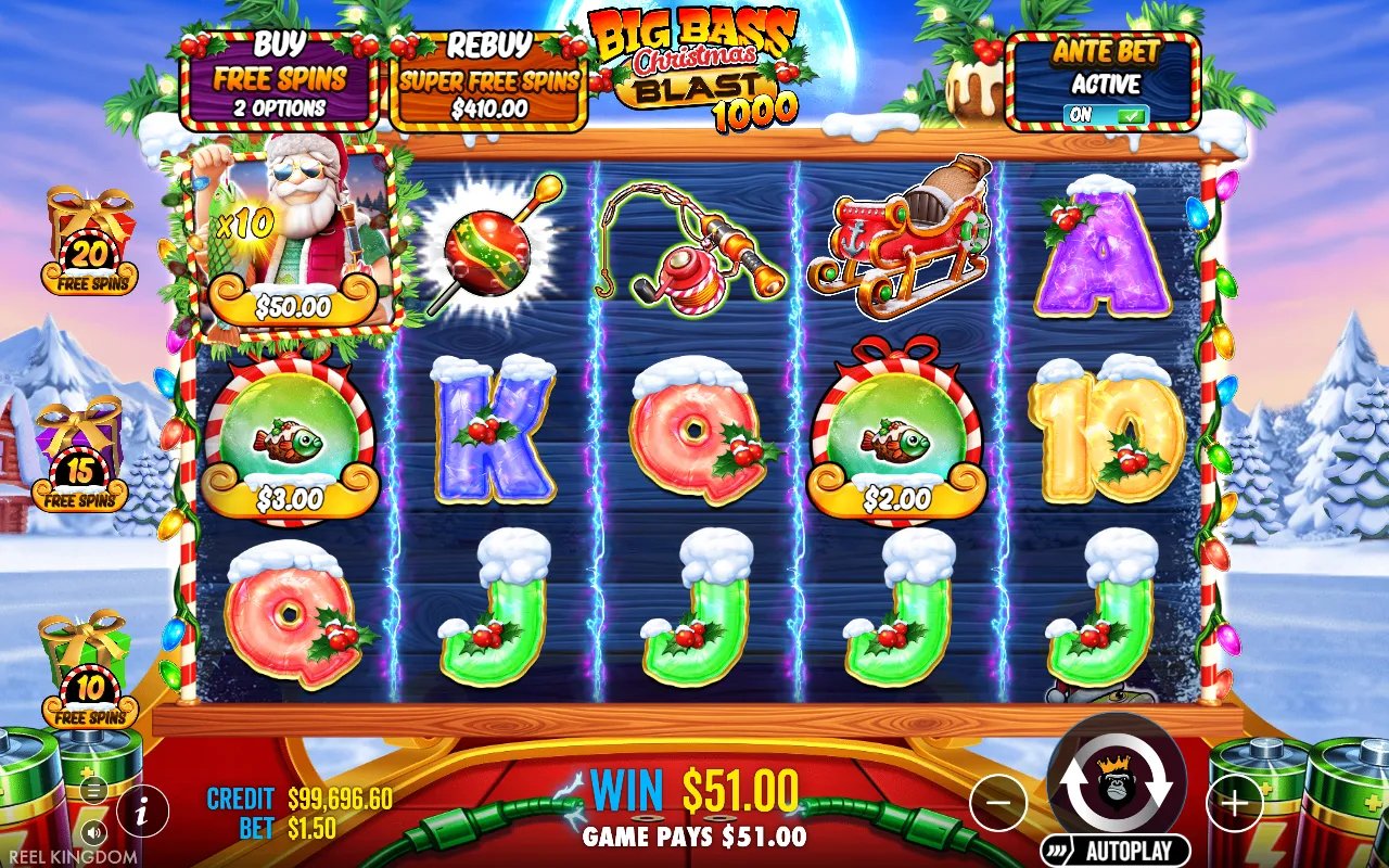 Big Bass Christmas Blast 1000 - screenshot 1