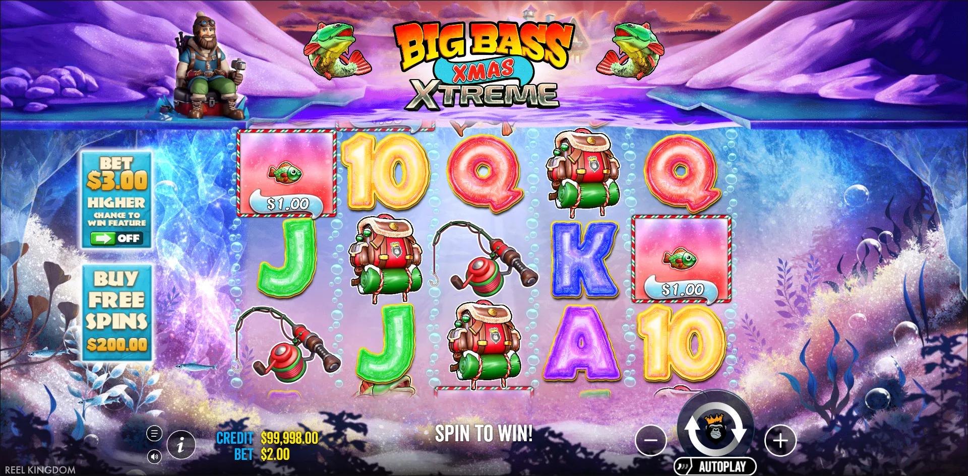 Big Bass Xmas Xtreme slot gameplay screenshot