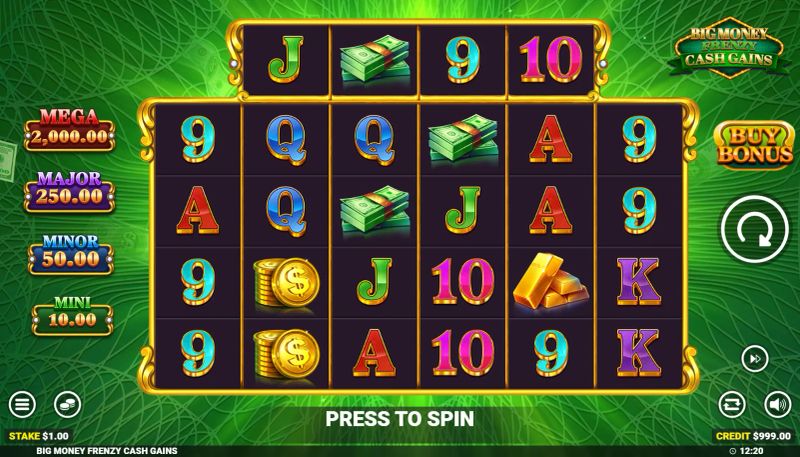 Big Money Frenzy Cash Gains gameplay screenshot