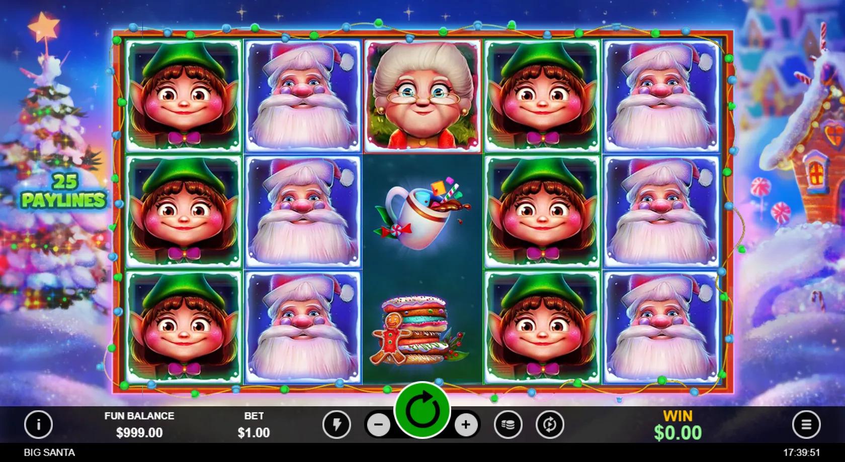 Big Santa slot gameplay screenshot