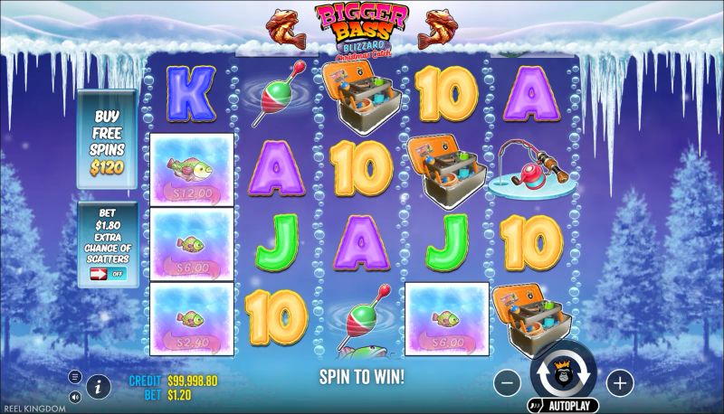 Bigger Bass Blizzard - Christmas Catch gameplay screenshot