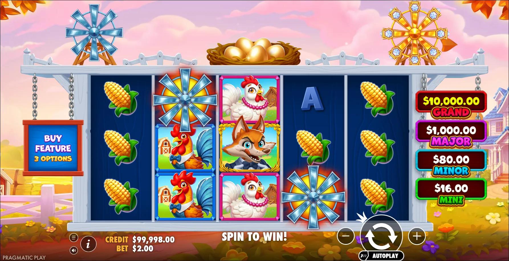 Bigger, Better Barn House Bonanza slot gameplay screenshot