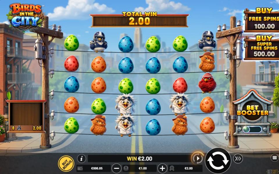 Birds in the City board with eight footballer birds in helmets paying anywhere on the grid