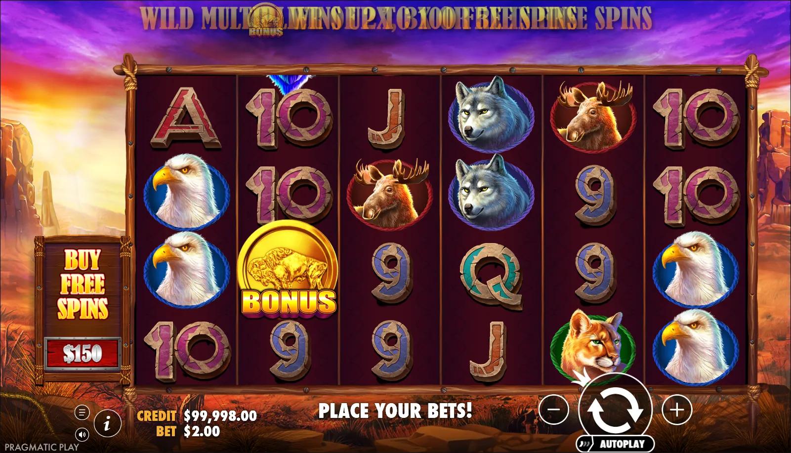 Bison Spirit by Pragmatic Play with Buy Bonus on Animals-themed reels