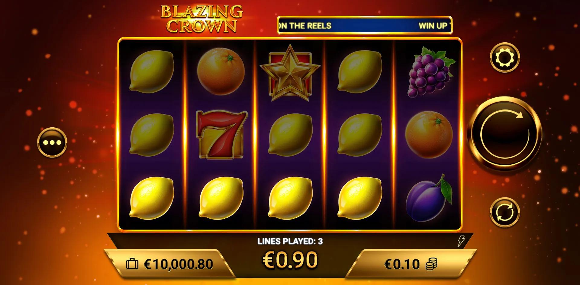 Blazing Crown slot gameplay screenshot