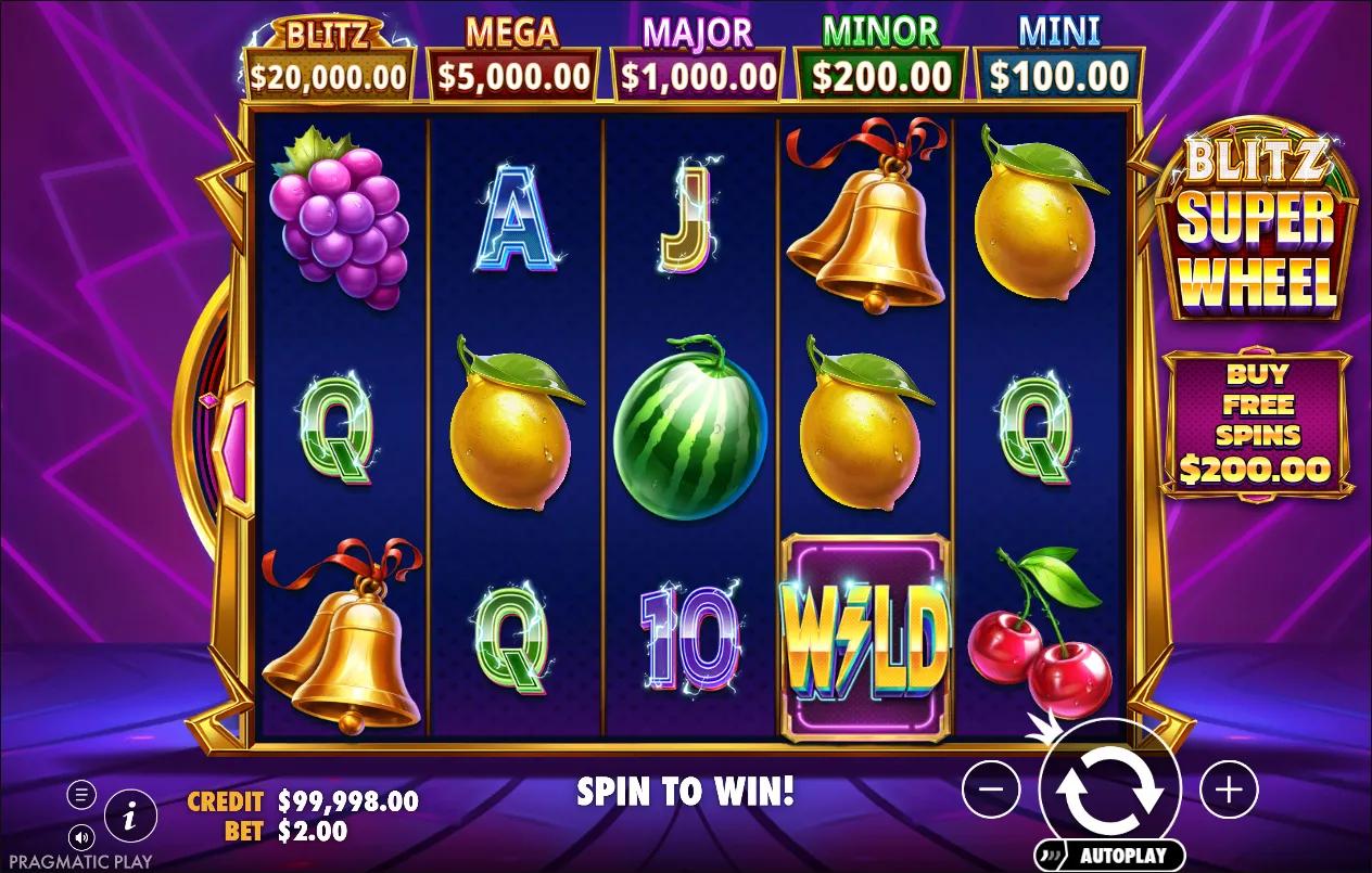 Blitz Super Wheel slot gameplay screenshot