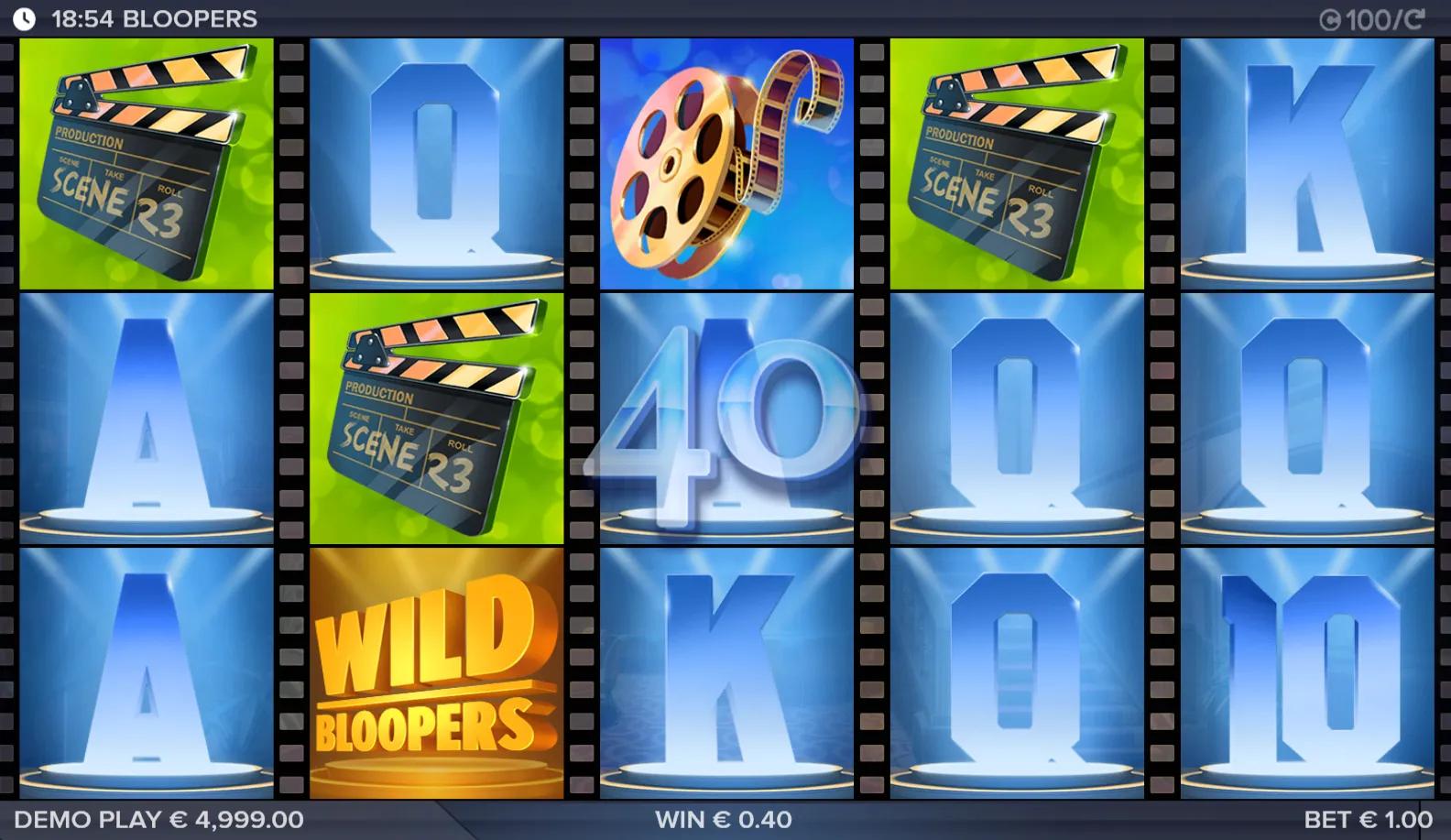 Bloopers slot gameplay screenshot