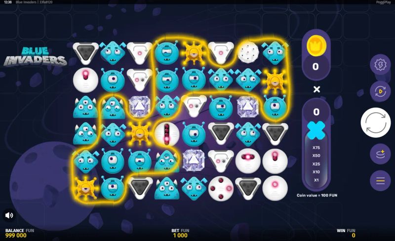 Blue Invaders gameplay screenshot