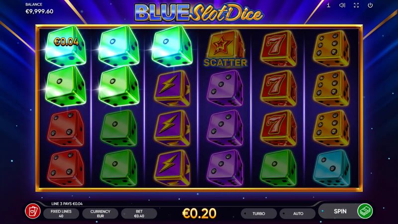 Blue Slot Dice gameplay screenshot