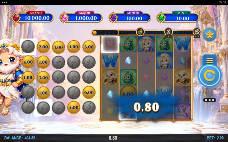 Bolts of Zeus Coin Grid gameplay screenshot