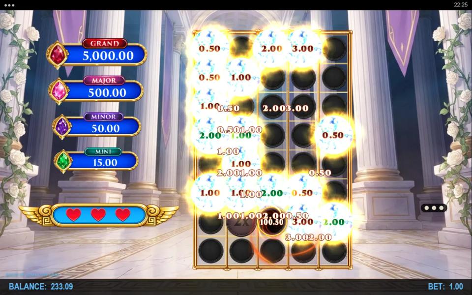 Bolts of Zeus Coin Grid persistent cash collector pulling every coin value on the field into one running total