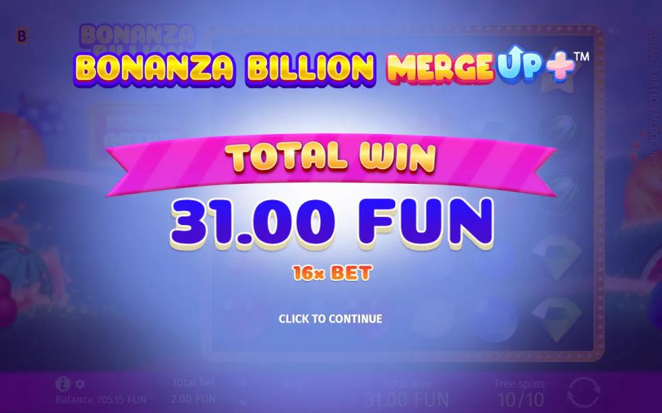 Bonanza Billion Merge Up bought round closing at sixteen times the bet after a hundred times purchase