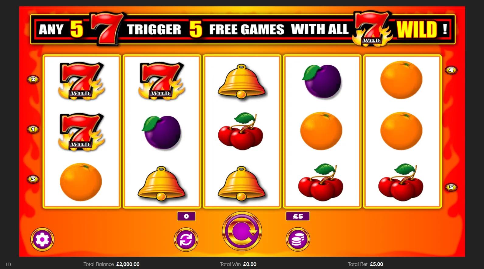 Bonus 7s Wild gameplay screenshot