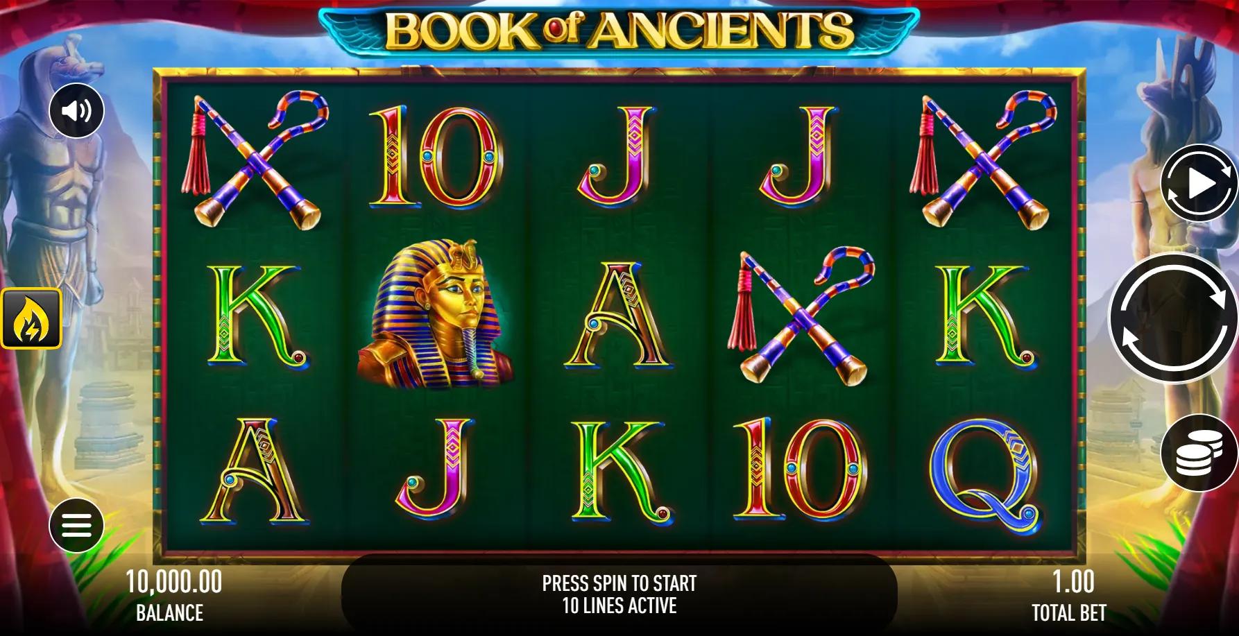 Book of Ancients slot gameplay screenshot