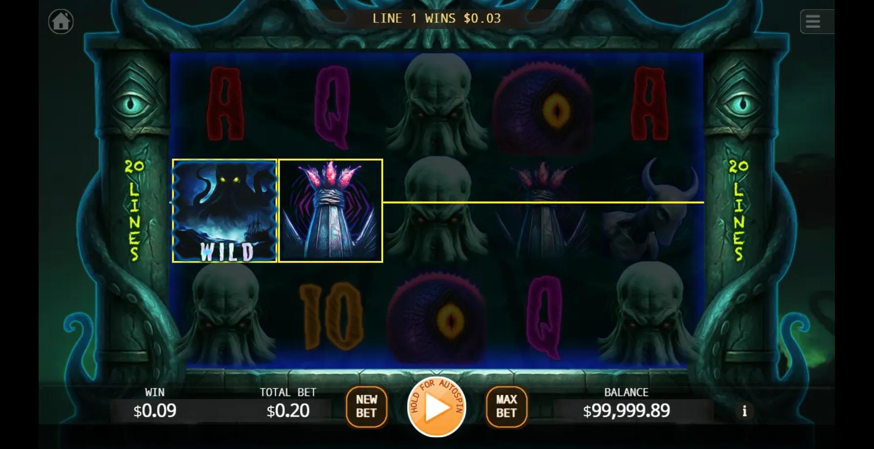 Book of Cthulhu slot gameplay screenshot