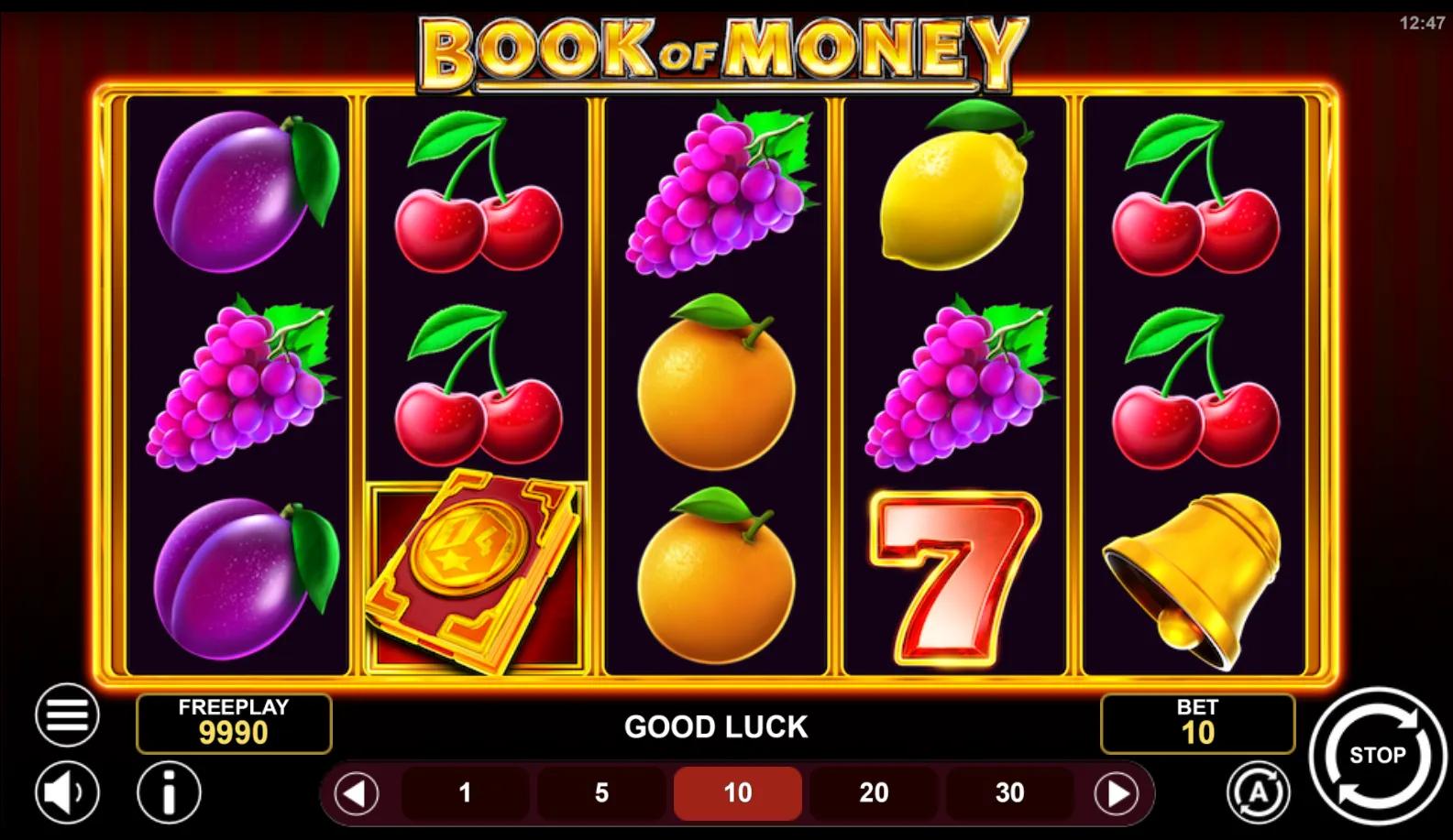 Book of Money slot gameplay screenshot