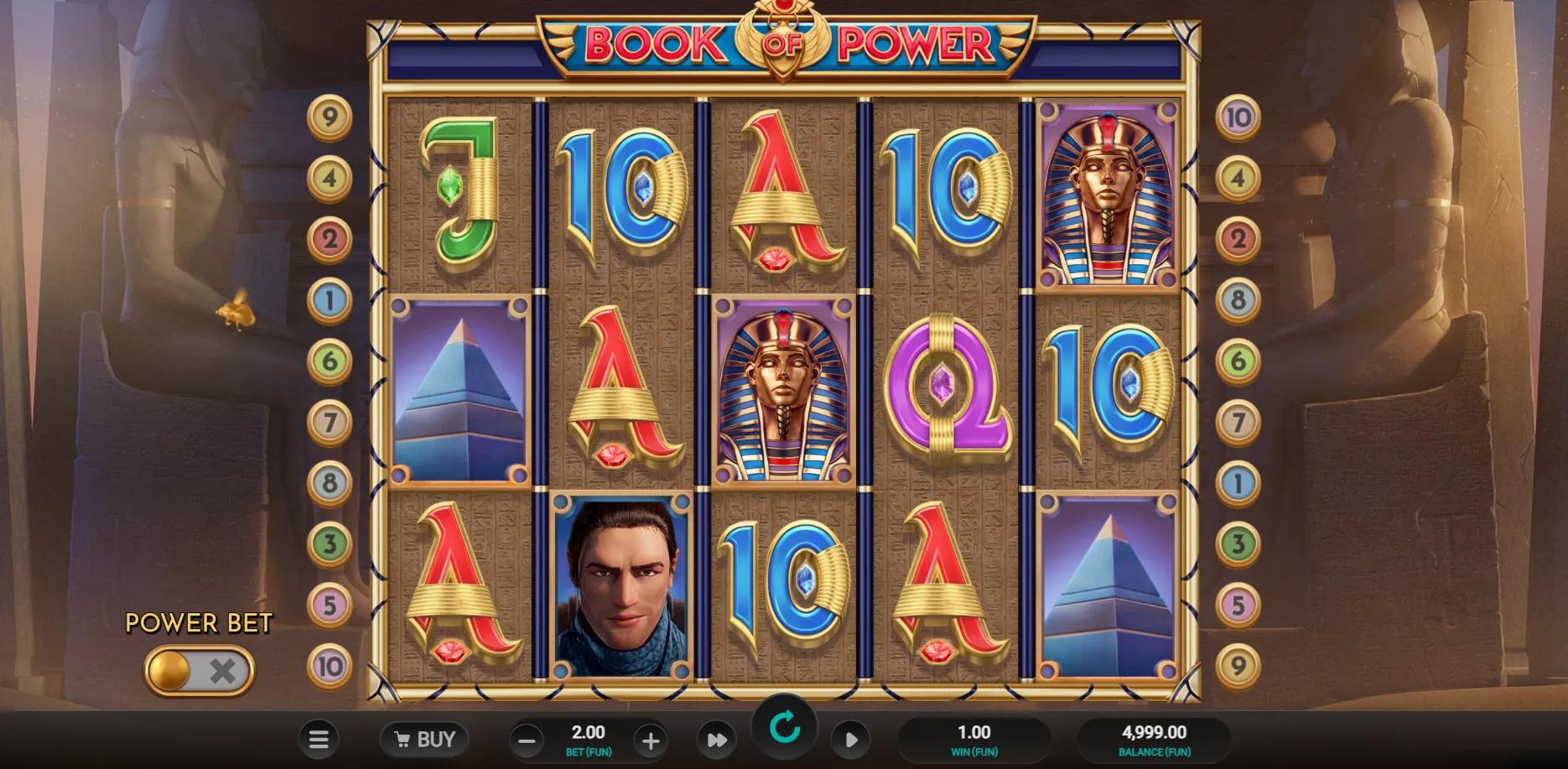 Book of Power slot gameplay screenshot