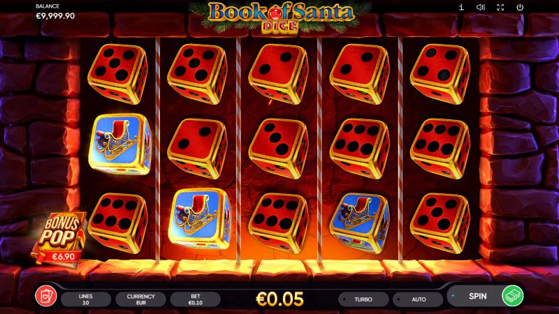 Book of Santa Dice gameplay screenshot