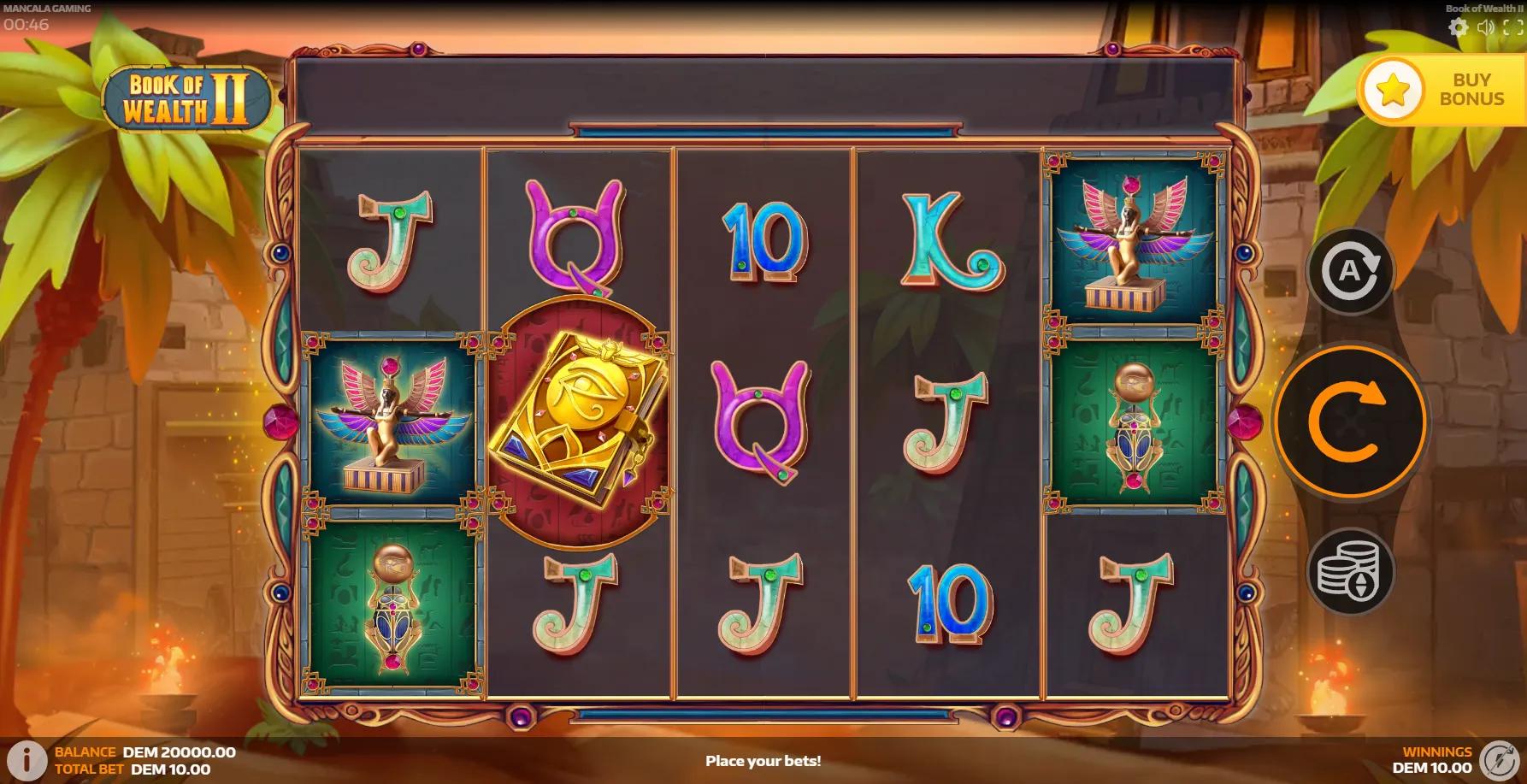Book of Wealth II slot gameplay screenshot