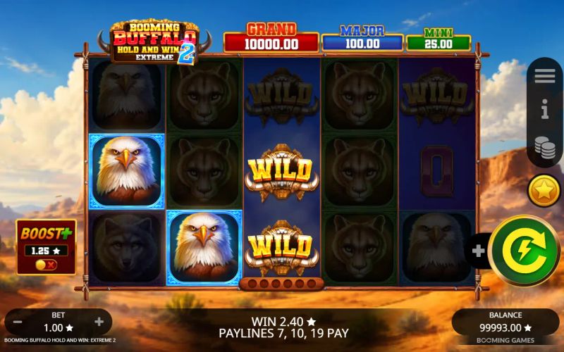 Booming Buffalo Hold and Win: Extreme 2 gameplay screenshot