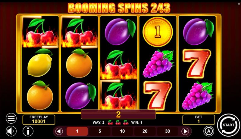Booming Spins 243 gameplay screenshot