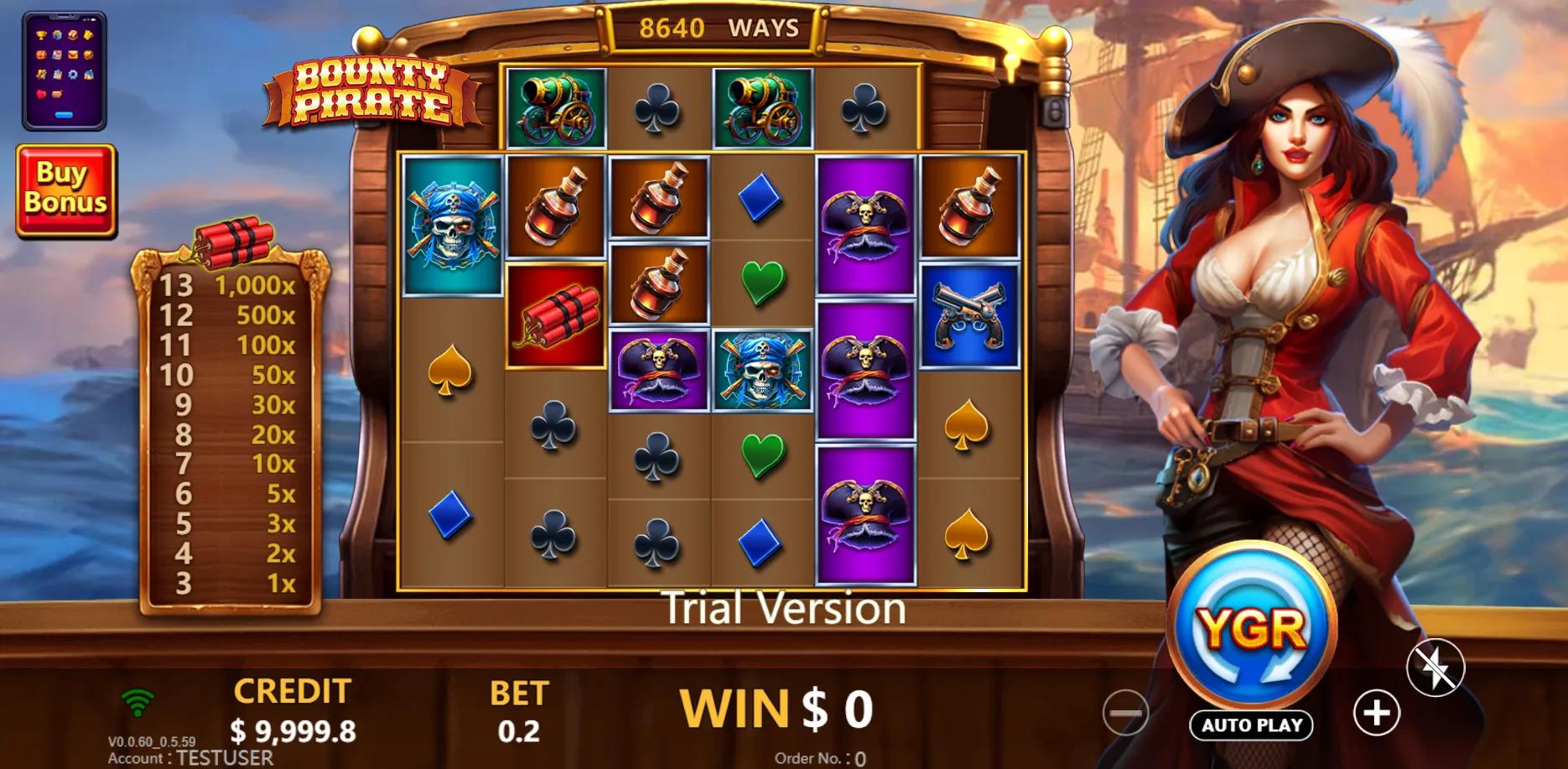 Bounty Pirate slot gameplay screenshot