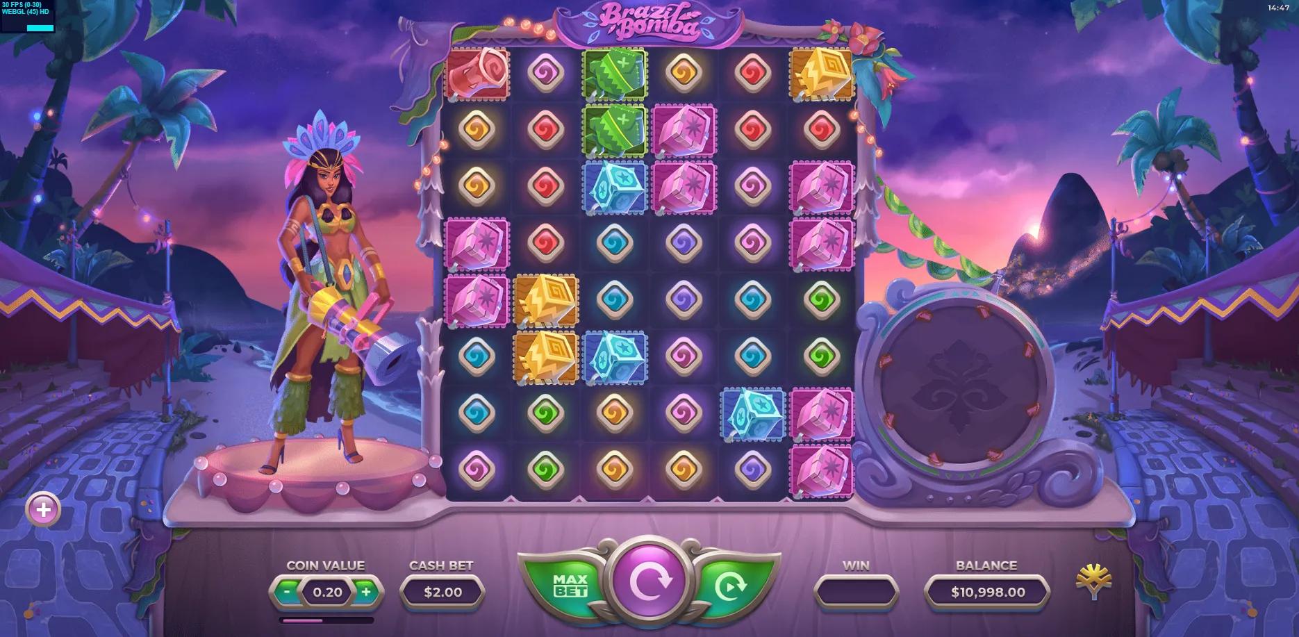 Brazil Bomba slot gameplay screenshot