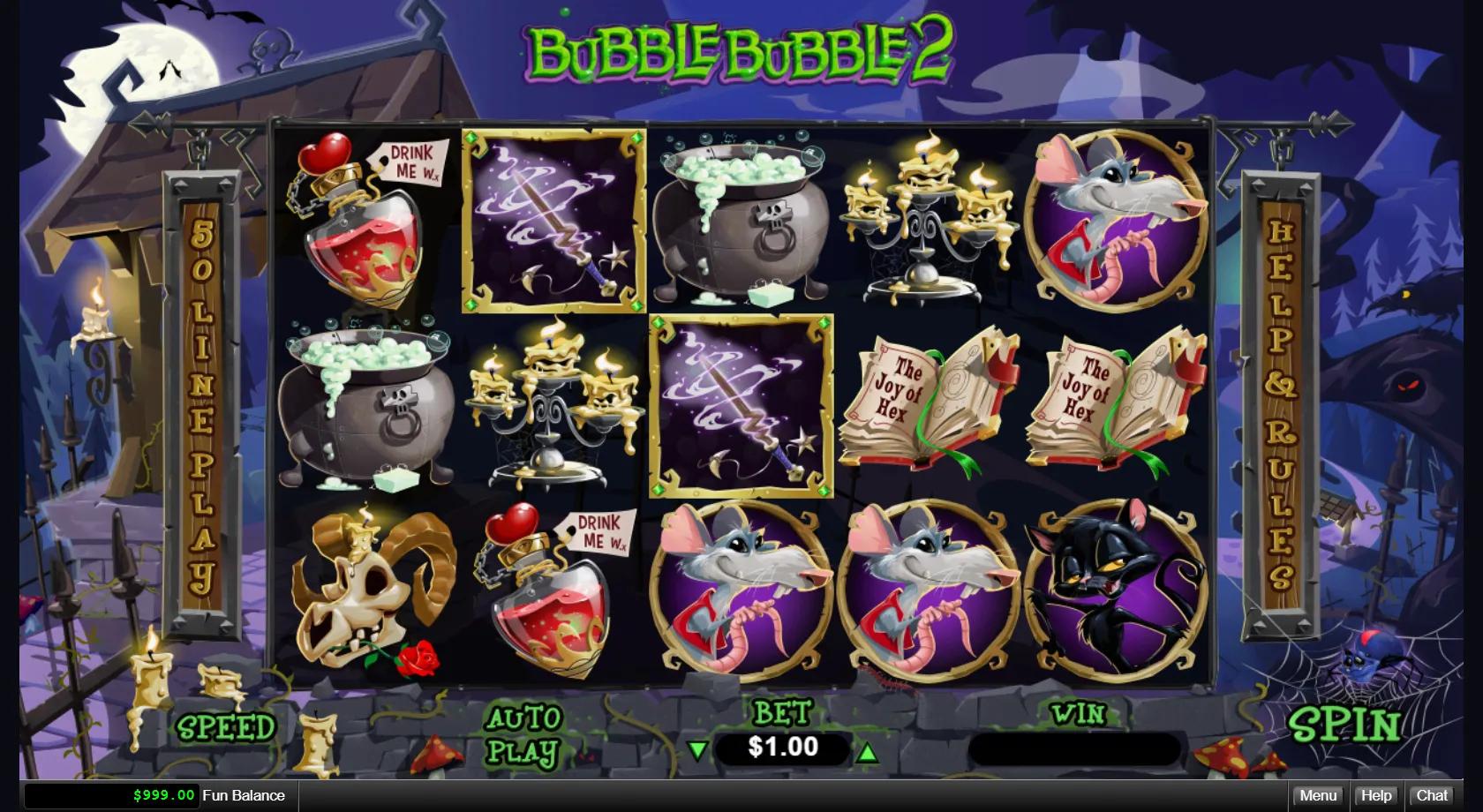 Bubble Bubble 2 slot gameplay screenshot