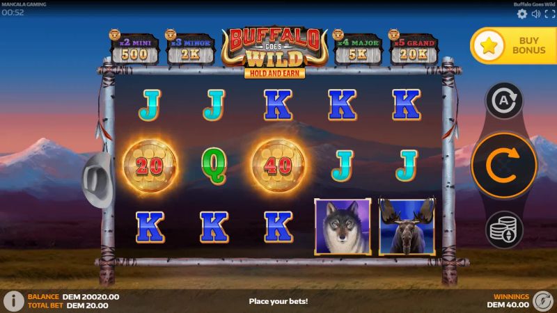 Buffalo Goes Wild gameplay screenshot