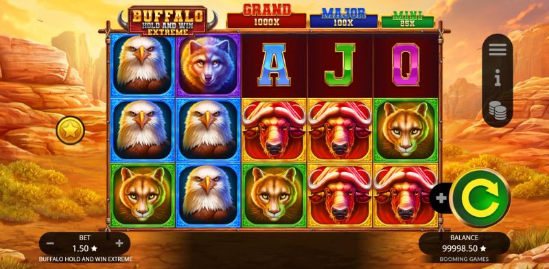 Buffalo Hold and Win Extreme gameplay screenshot