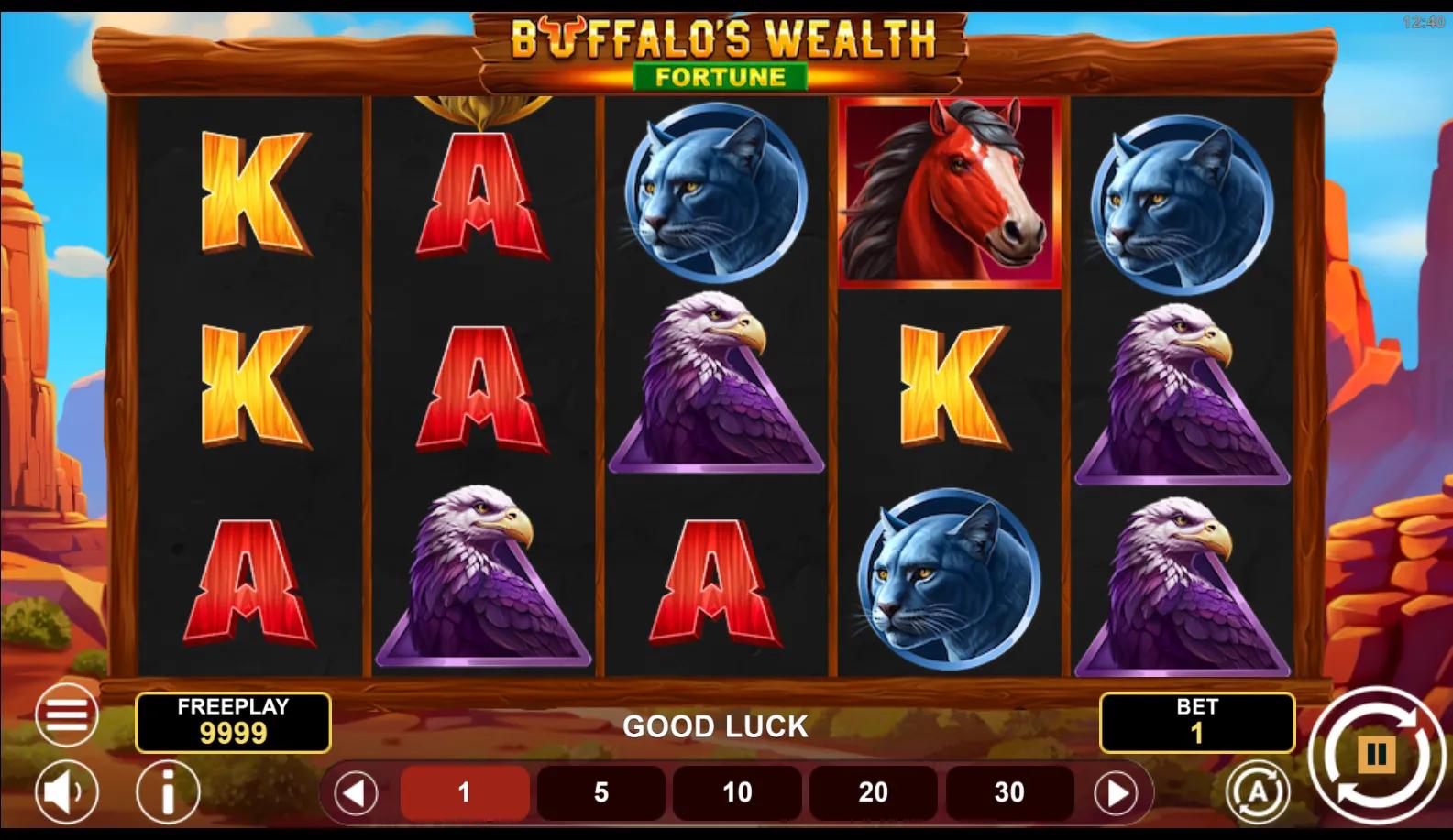 Buffalos Wealth Fortune gameplay screenshot
