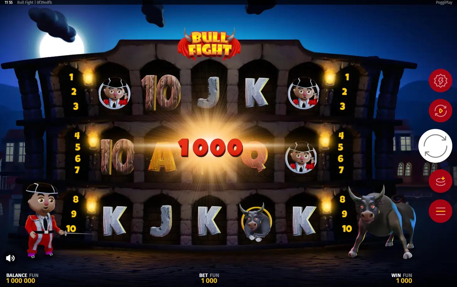Bull Fight slot gameplay screenshot