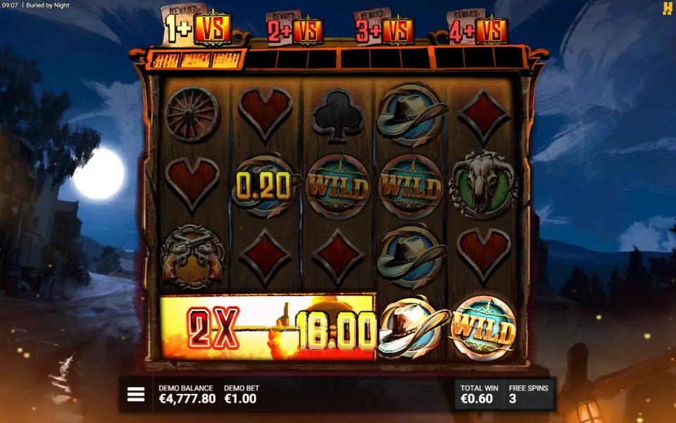 After a Nudge in Shoot To Kill, a 2x DuelRow sits on the bottom row with 18.00 on it and the first bar tier lit