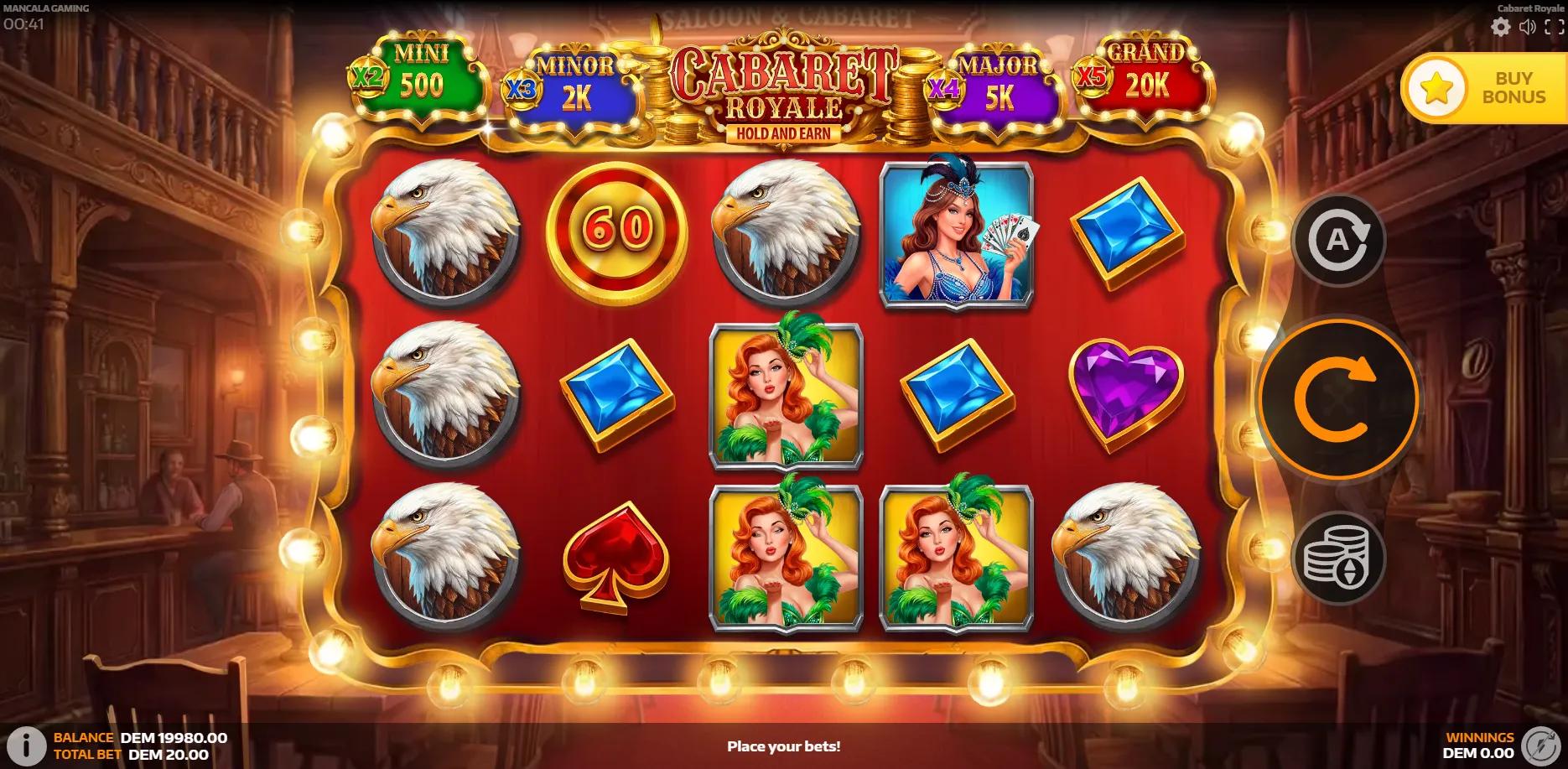 Cabaret Royale slot gameplay screenshot