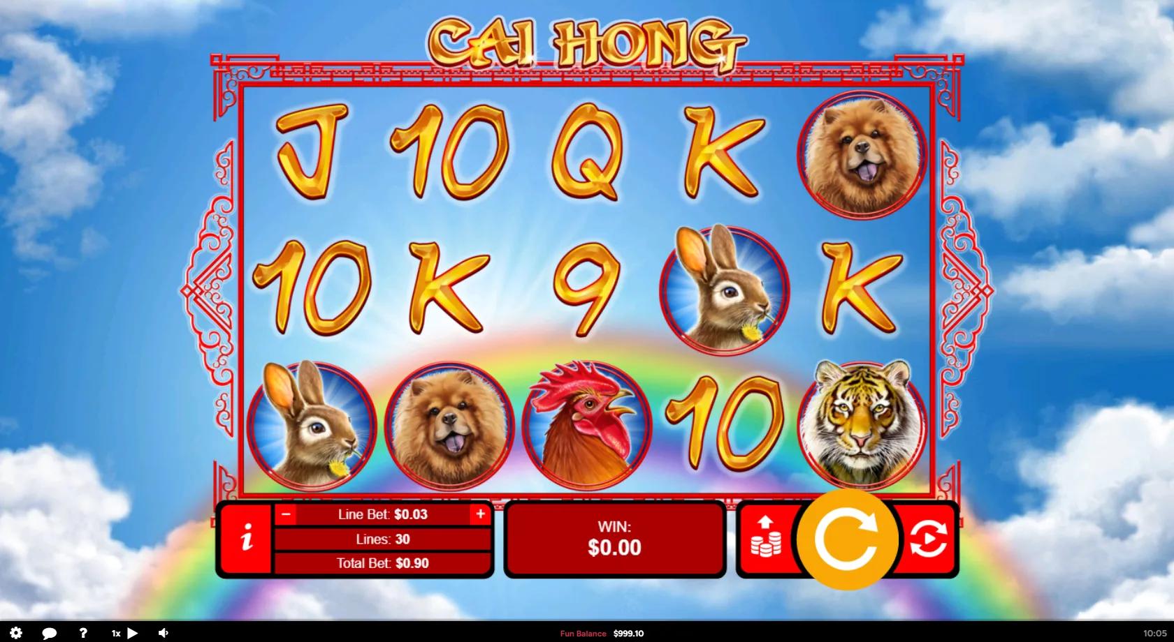 Cai Hong slot gameplay screenshot