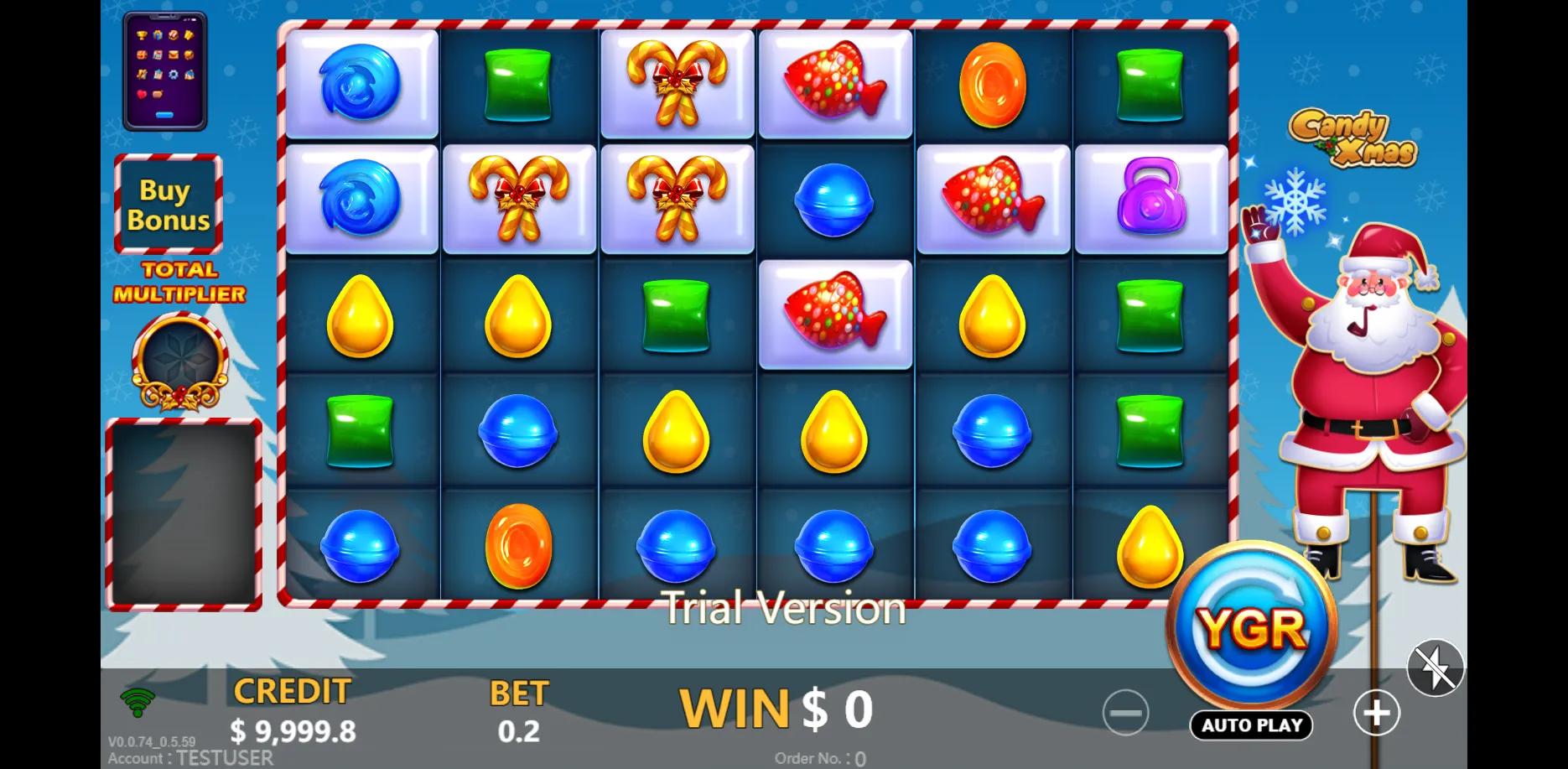 Candy Xmas slot gameplay screenshot