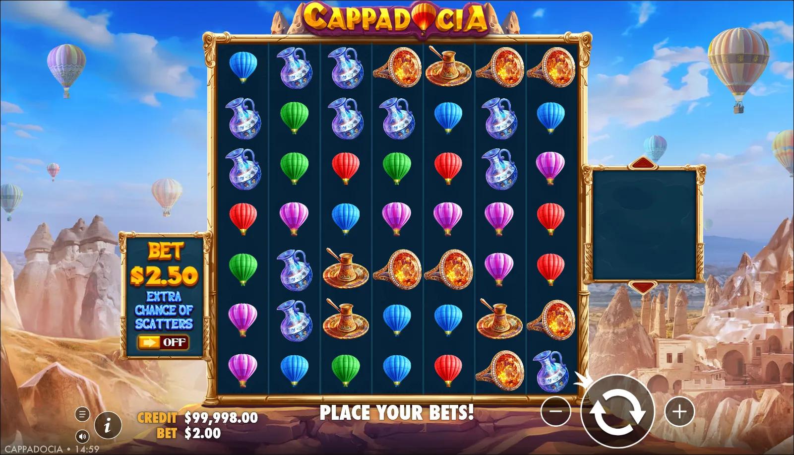 Cappadocia slot gameplay screenshot