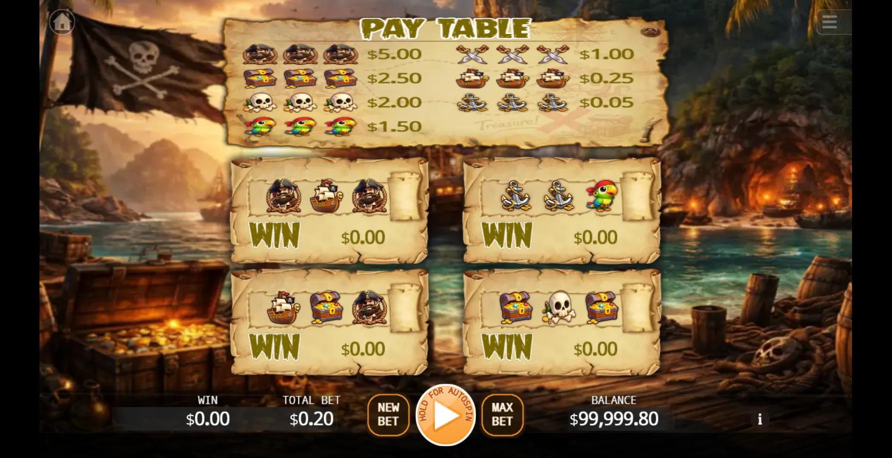 Captain's Bounty Scratch slot gameplay screenshot
