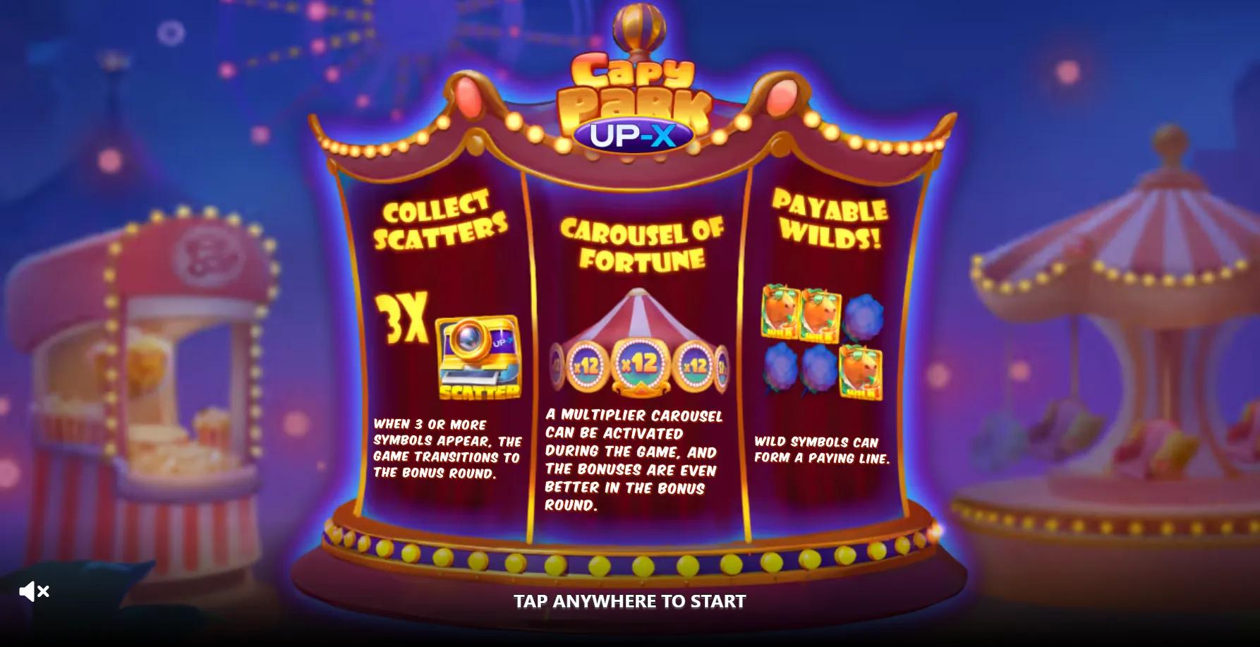 Capypark UP-X slot gameplay screenshot