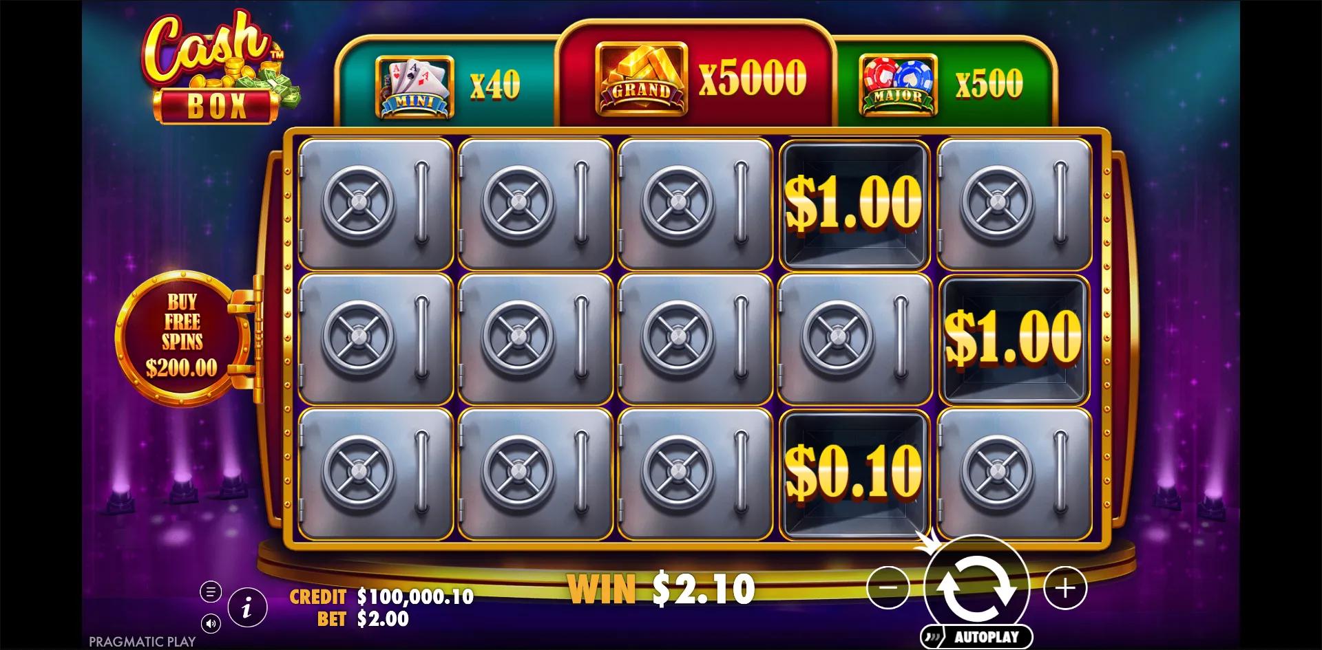 Cash Box slot gameplay screenshot
