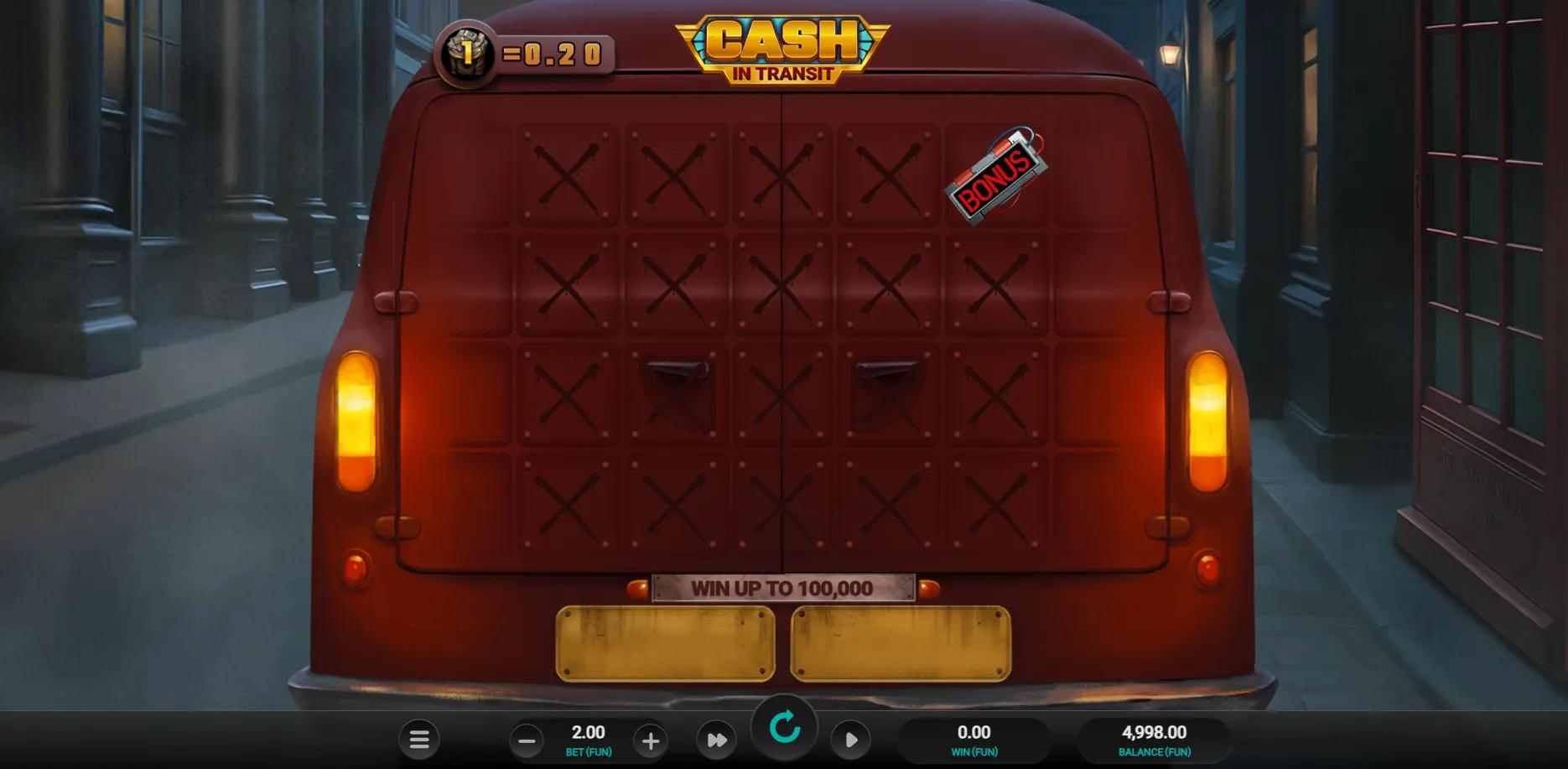 Cash in Transit slot gameplay screenshot