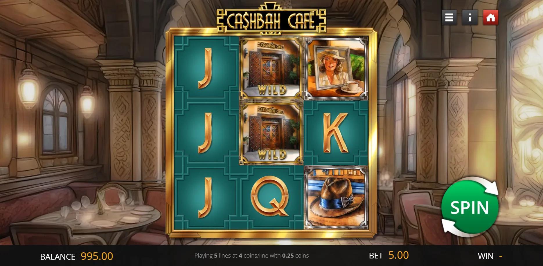 Ca$hbah Cafe slot gameplay screenshot