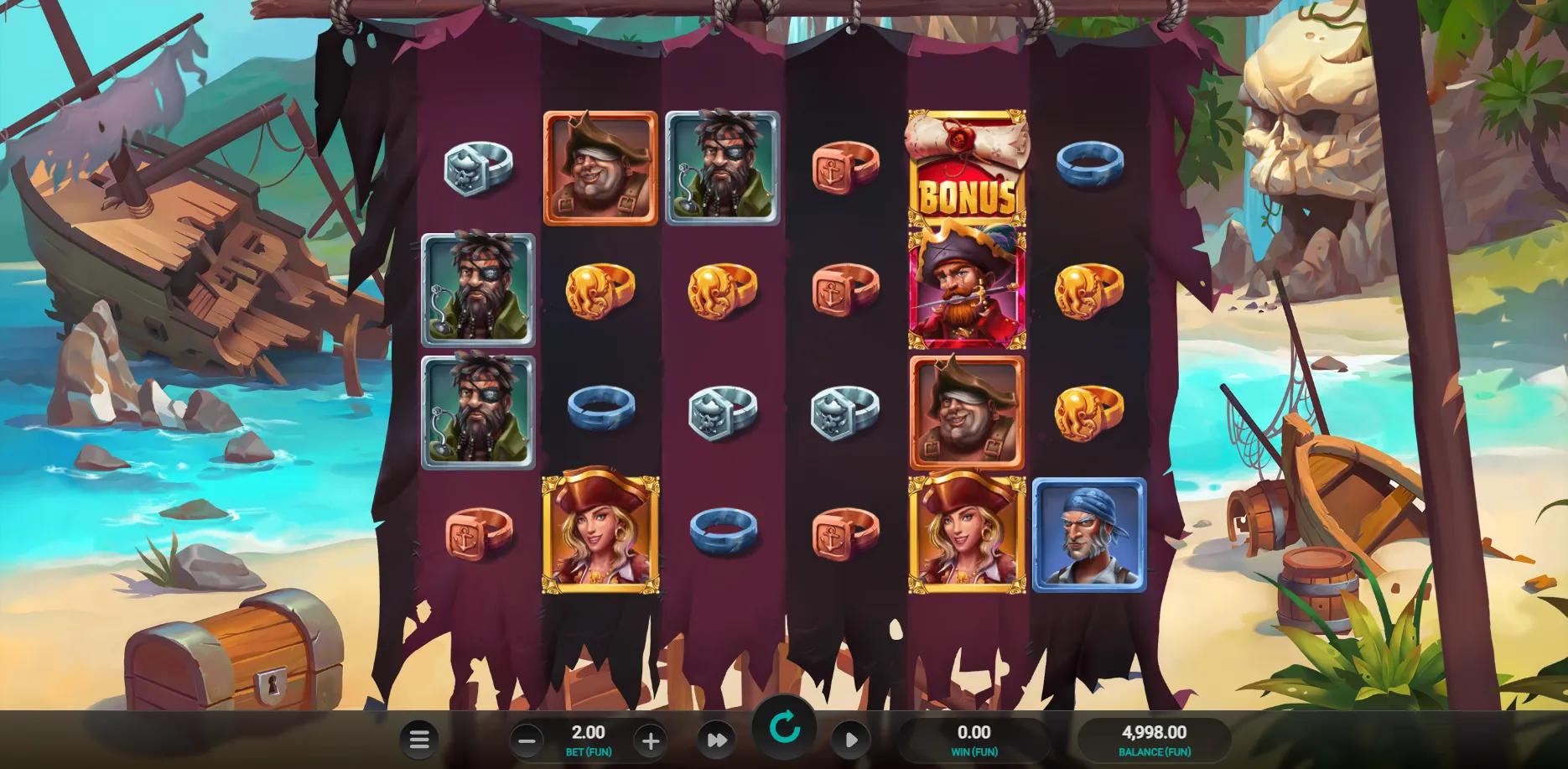 Castaway Cove slot gameplay screenshot